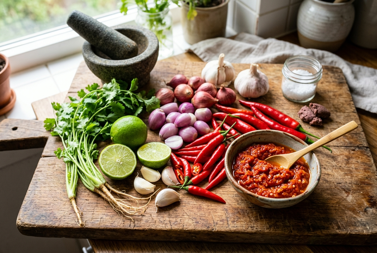Page: Soto ajam recept - Heerlijke soep uit de Indonesische keuken. Slot: pepesan. Context: Indonesi