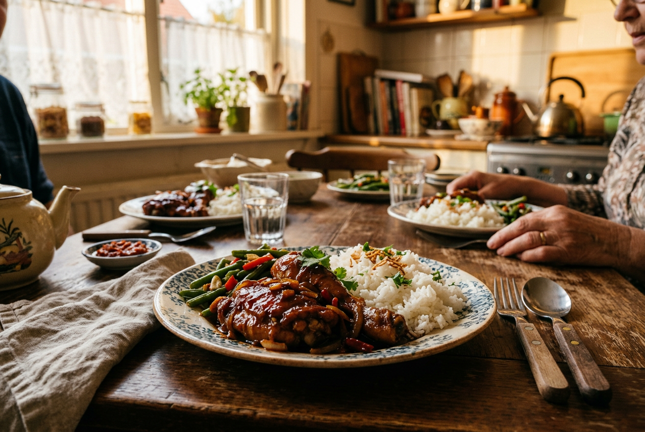 Page: Soto ajam recept - Heerlijke soep uit de Indonesische keuken. Slot: zelf sambal maken. Context