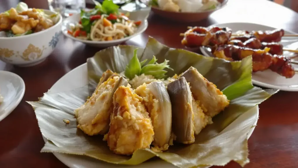 Lontong: het Indonesische recept van compacte rijst die prachtig al je gerechten begeleidt